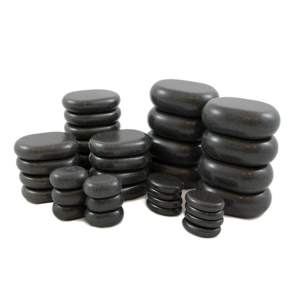 Set 36 piedras de basalto para masaje S015