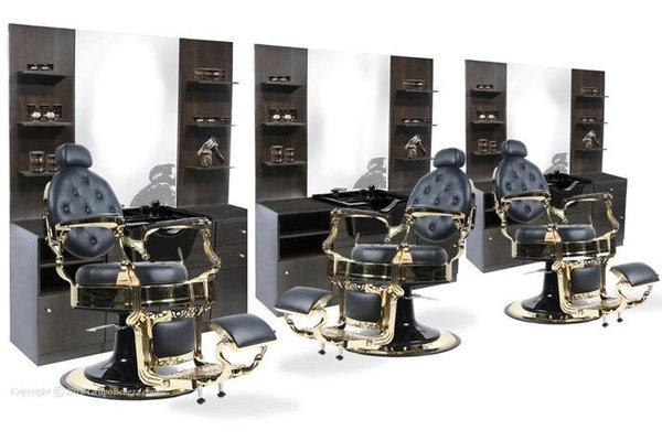 Muebles de Barbería Conjunto Lyon Gold 3